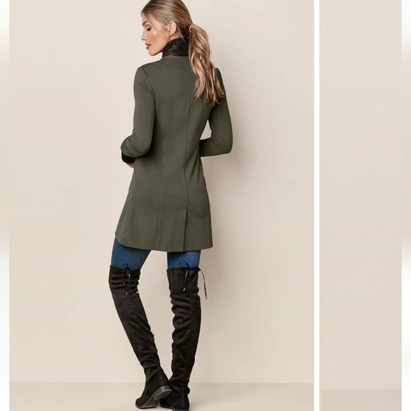 NWOT Venus Coat Green & Black Size 12 - Picture 4 of 11